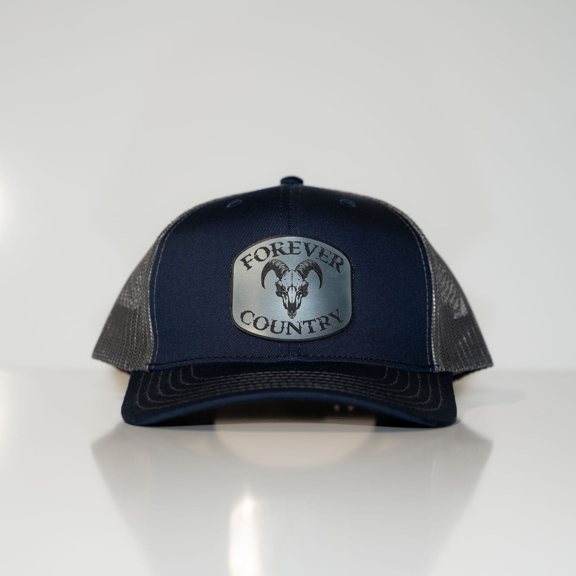Forever Country Navy & Charcoal GOAT Patch Snap Back Hat