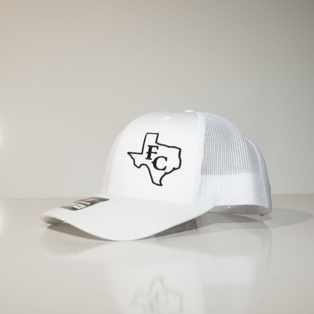 Forever Country FC Texas Snap Back Hat – White & Black
