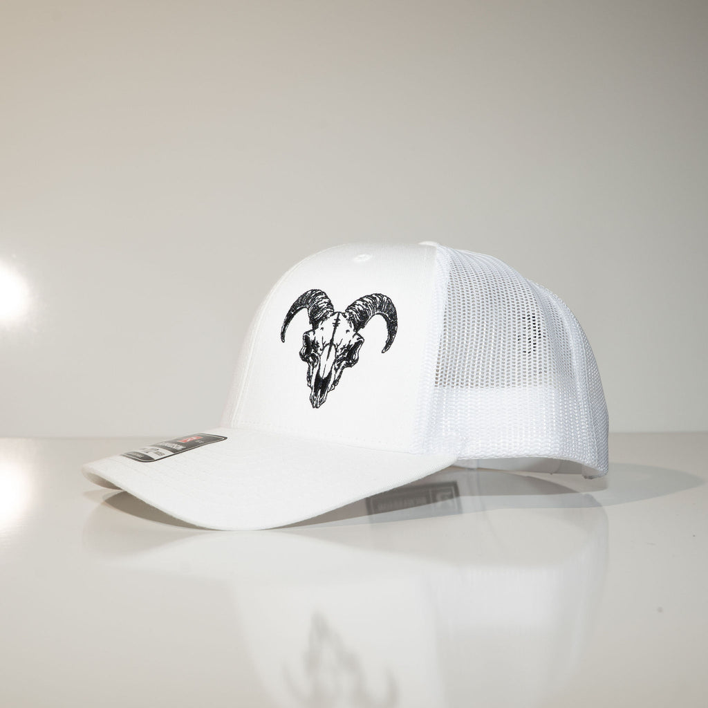 Forever Country GOAT Snap Back Hat – White & Black